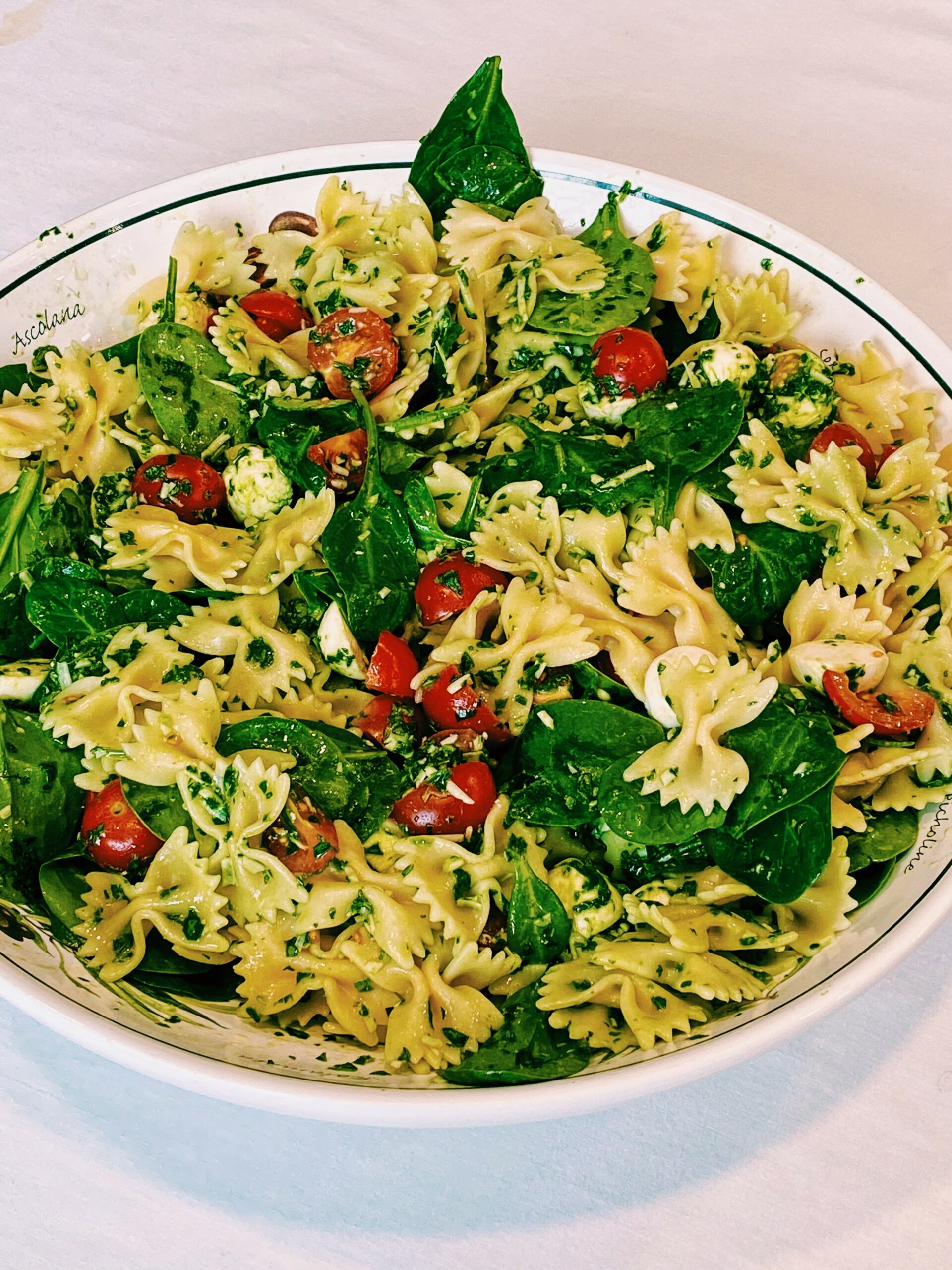Pesto and Mozzarella Pasta Salad – Love This Cookbook